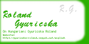 roland gyuricska business card